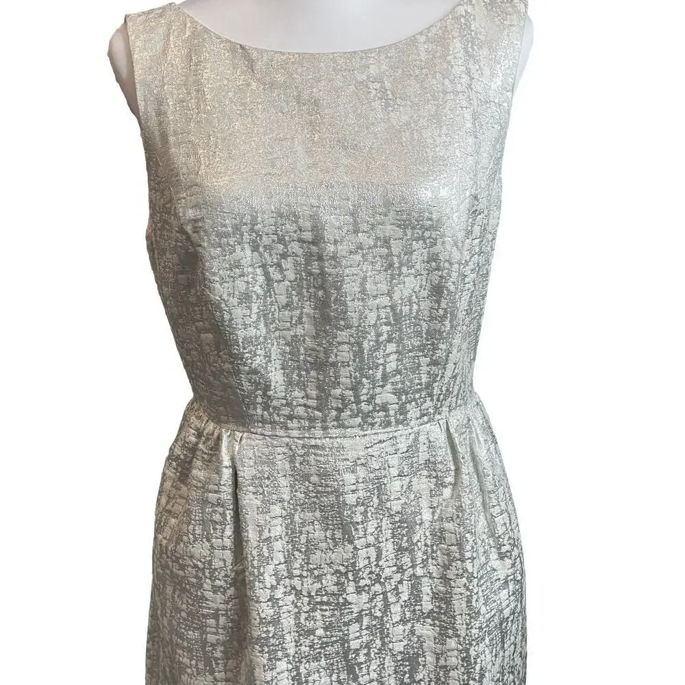 Vintage Erin Fetherston Coquette Retro Metallic Bow Dress 10 Bridal Shower - Picture 5 of 11